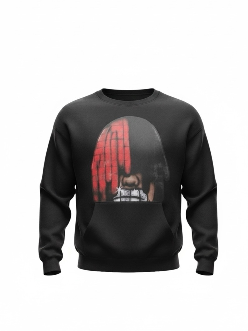 2 for $25 LGNDS NWT Black Graphic Pullover Hoodie with Cartoon Guy Motif